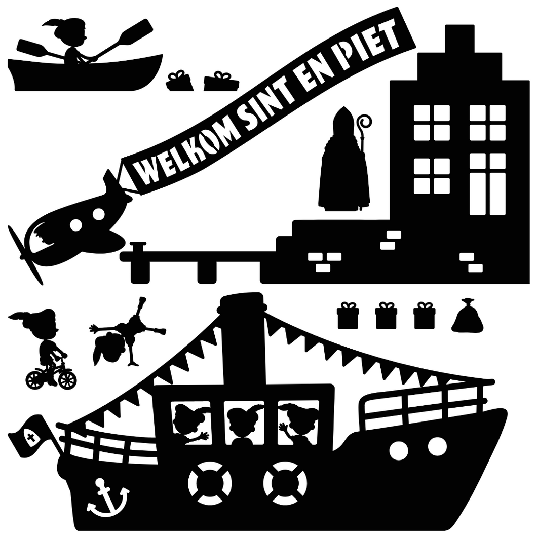 Raamsticker Stoomboot