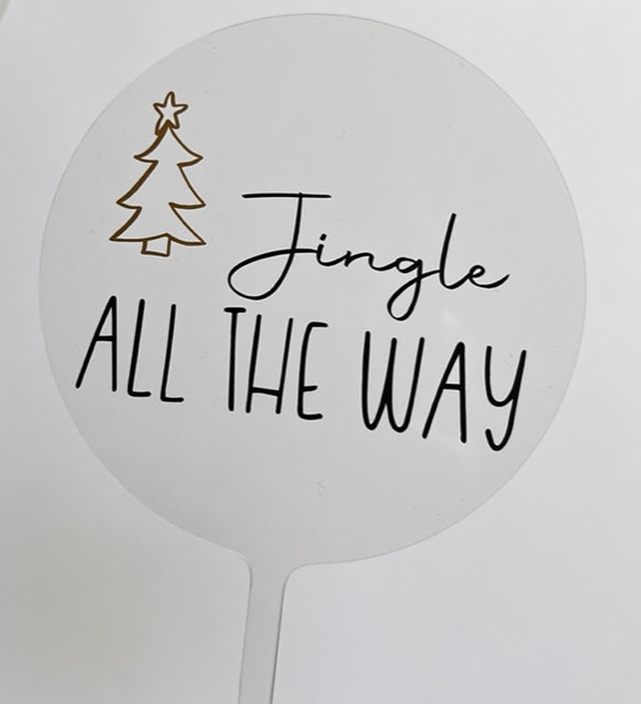 Cake topper Kerst