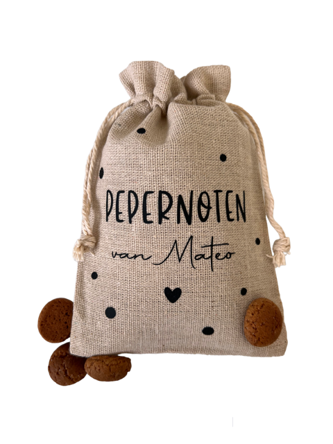 Pepernootzakje met naam